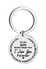 To My Son Never Forget I Love You Forever Inspirational keyring Gift UK