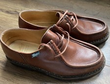 Paraboot Michael French Handmade Brown Leather Derby Shoes UK 6.5 