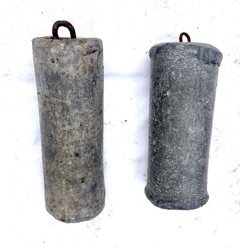 Pair antique lead - antique, weights