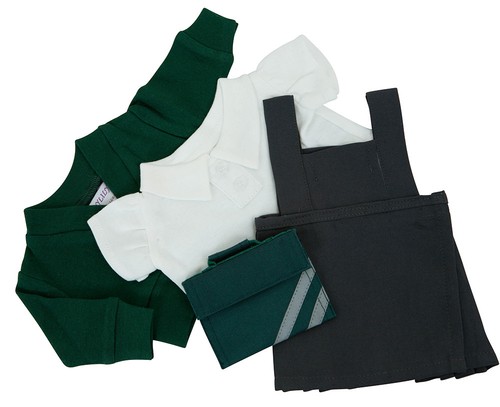 Dolls school uniform with grey - dolls,