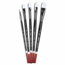 Angelus 5 Piece Paint Brush Set - High Quality synthetic fibers- UK SELLER