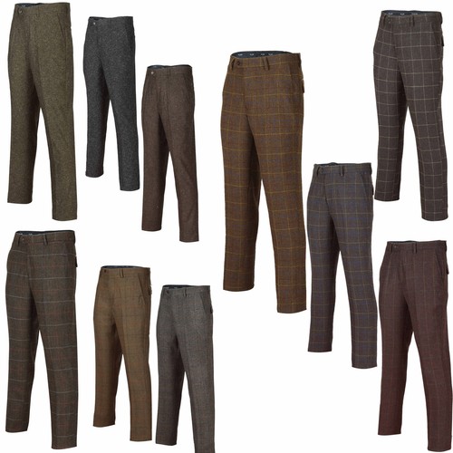 Men herringbone trousers - men’s,