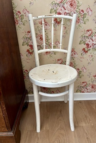 Vintage white painted wooden - vintage,