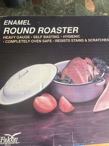 Round enamel self basting - enamel,