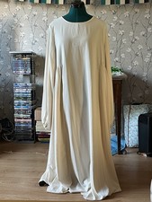 Light Cream White Abaya Size 52 54 Umrah Hajj Islam Women Niqab Modest Dress