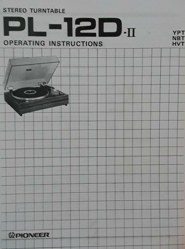 Pioneer 12d stereo - pl-12d, ii