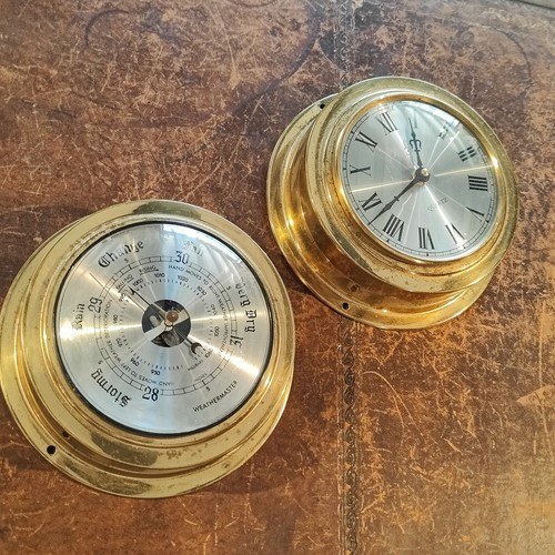 Vintage brass clock - brass,
