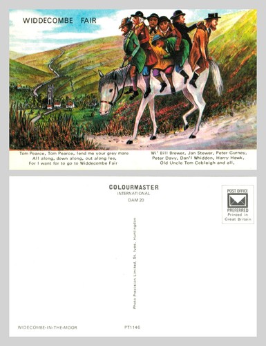 Vintage postcard widecombe - postcard,
