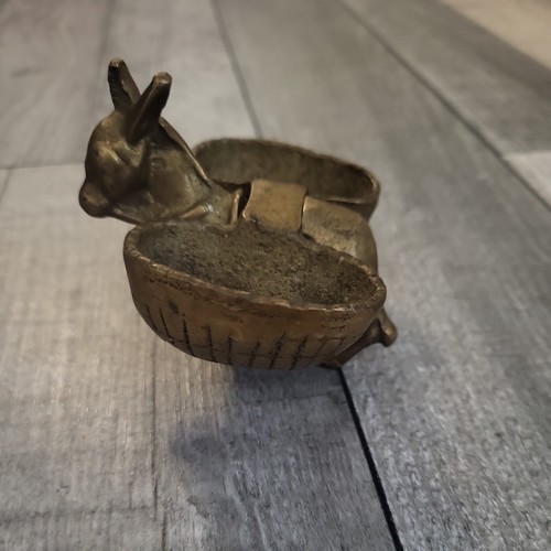 Old vintage brass donkey - vintage,