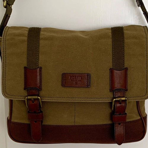 Fossil messenger bag canvas - fossil,