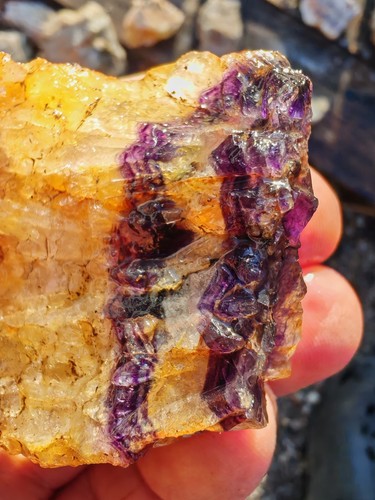 Blue john fluorite raw crystal - fluorite,