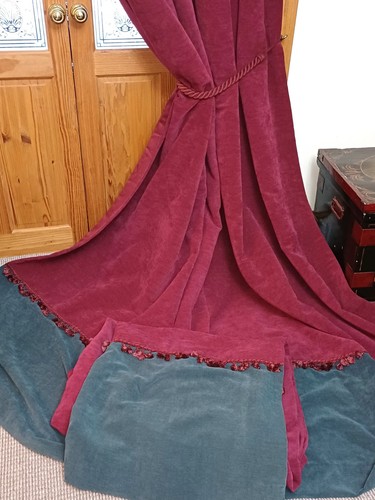 Vintage velvet curtains - velvet, ea