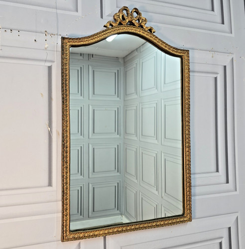 Vintage gilt wall mirror - vintage,