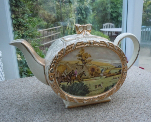 Vintage sandler barrel tea pot - barrel,
