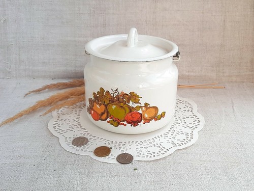 Without lid vintage enamel - lid!,
