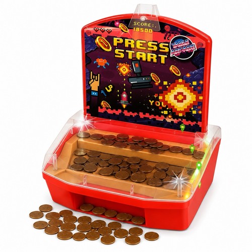 Table arcade coin push machine - table,