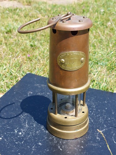 Original brass miners lamp - miners,