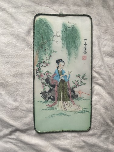 Vintage chinese silk painting - vintage,