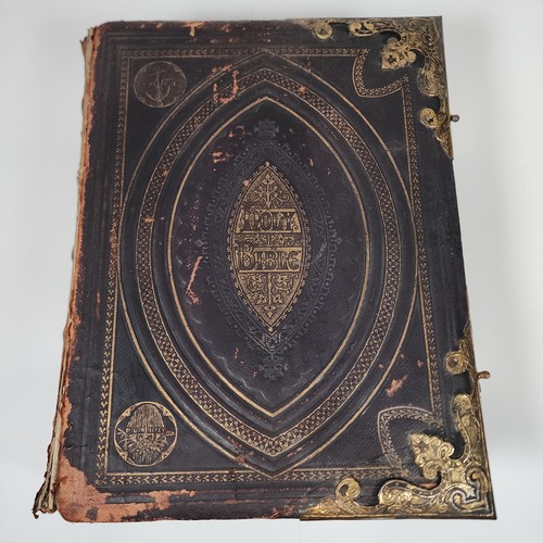 Antique 1800 holy bible with - antique,