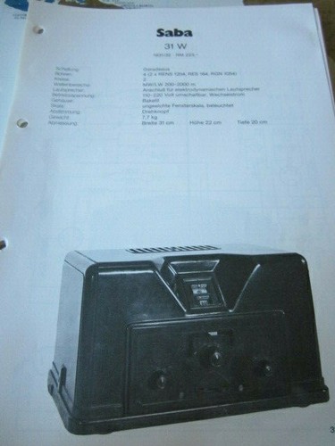 Wiring diagram radio saba 31w - diagram,