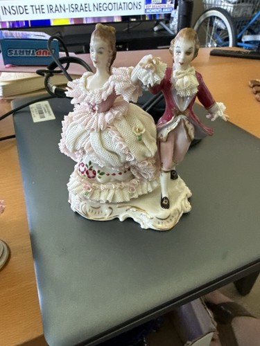 Irish dresden minuet pink gold - dresden,