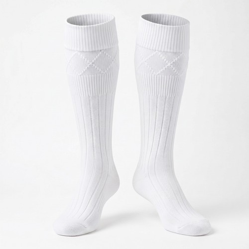 Scottish white kilt - scottish, socks