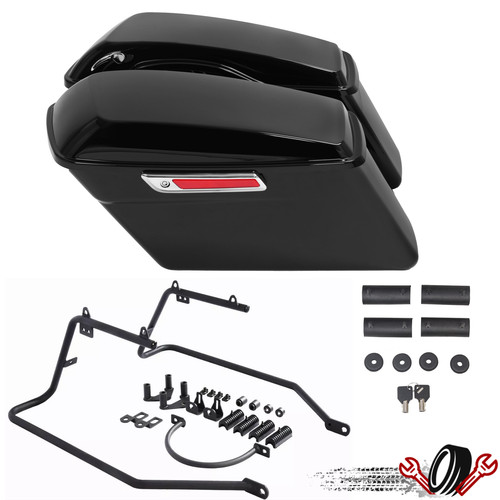 Black hard saddlebags saddle - hard,
