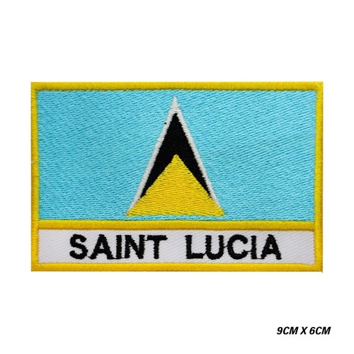 Saint lucia flag - flag, embroidered