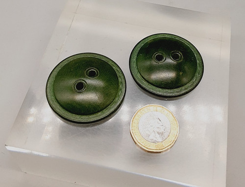 Large vintage domed - 2, green