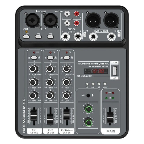 Channel audio mixer with - channel,