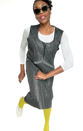 1960s vintage black pinafore - 1960s,