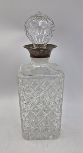 Vintage crystal decanter with - crystal,