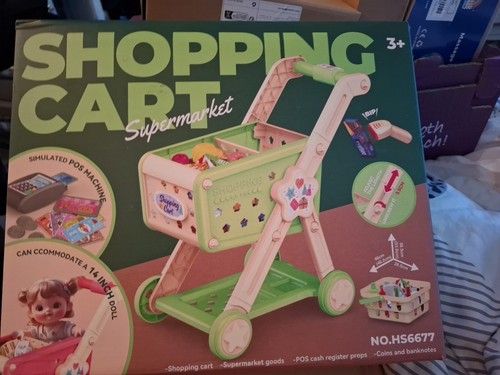 Kids shopping trolley play set - shopping,