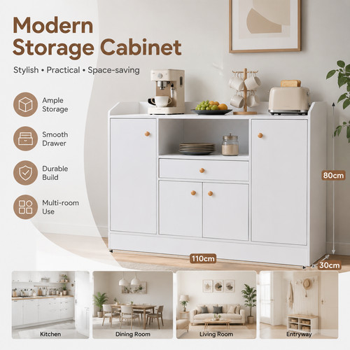 Cream sideboard cabinet - cream,