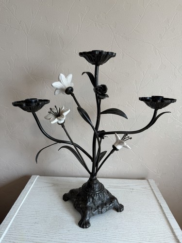 Vintage french iron - iron, candelabra