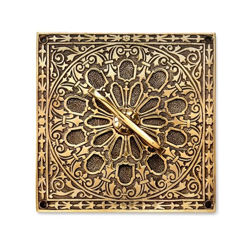 Aged solid brass square air - aged,
