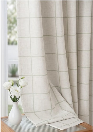Pinch pleated plaid curtains - pinch,
