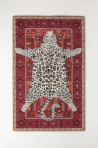 Hand tufted leopard - tufted, animal