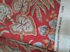 Colefax & Fowler Paisley Leaf Red Fabric 2.4 Metres 