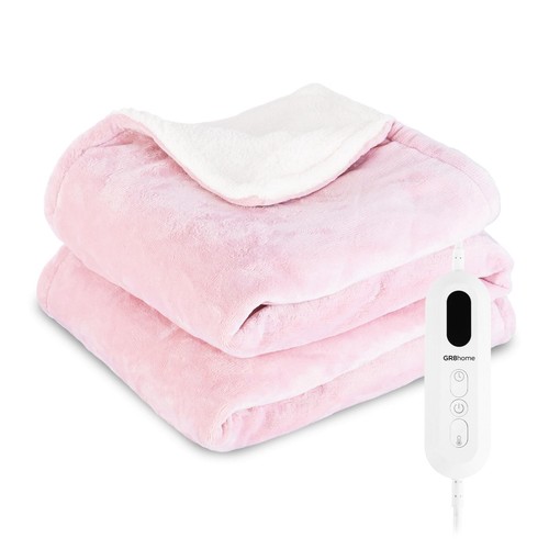 Electric heated blanket pink - heated,