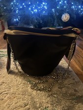 ZARA black Faux Leather Chain