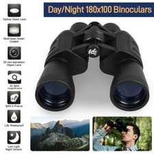 Day/Night 180x100 Military Zoom Powerful Binoculars Optics Hunting Camping+Case