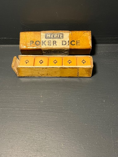 Vintage merit poker dice - vintage,