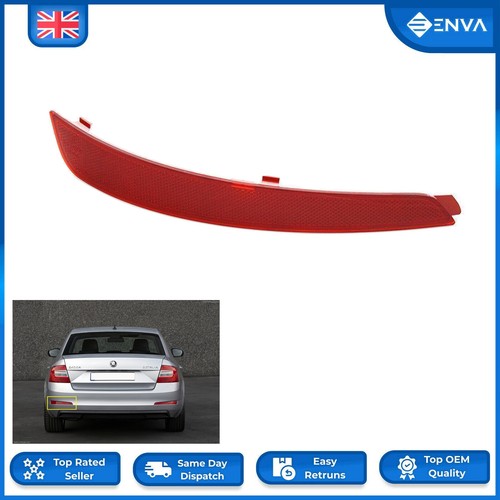Rear bumper reflector red left - bumper,