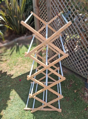 Vintage wooden clothes airer - vintage,