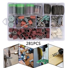 281Pcs Dremel Rotary Tool Accessories Kit Grinding Polishing Shank Craft Bits UK