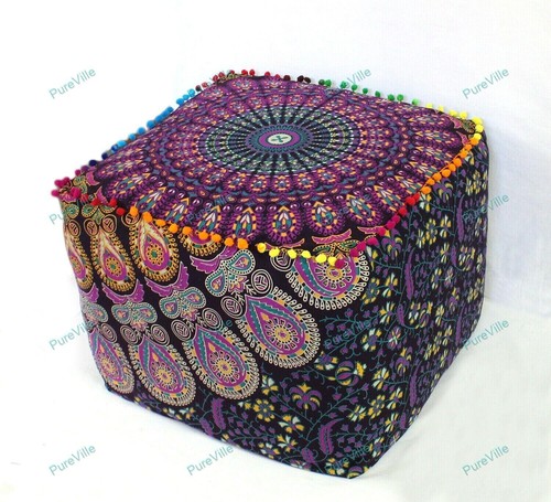 Pouf ottoman ethnic indian - pouf,