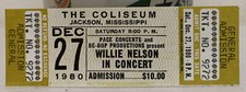 Willie Nelson Ticket Stub