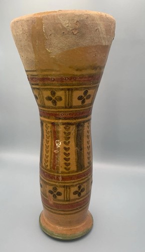 Vtg darbuka pottery goblet - pottery,