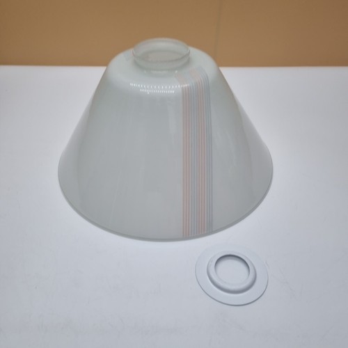Vintage milk glass lamp shade - vintage,